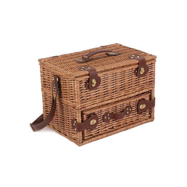 4 Person Green Tweed Drawer Hamper