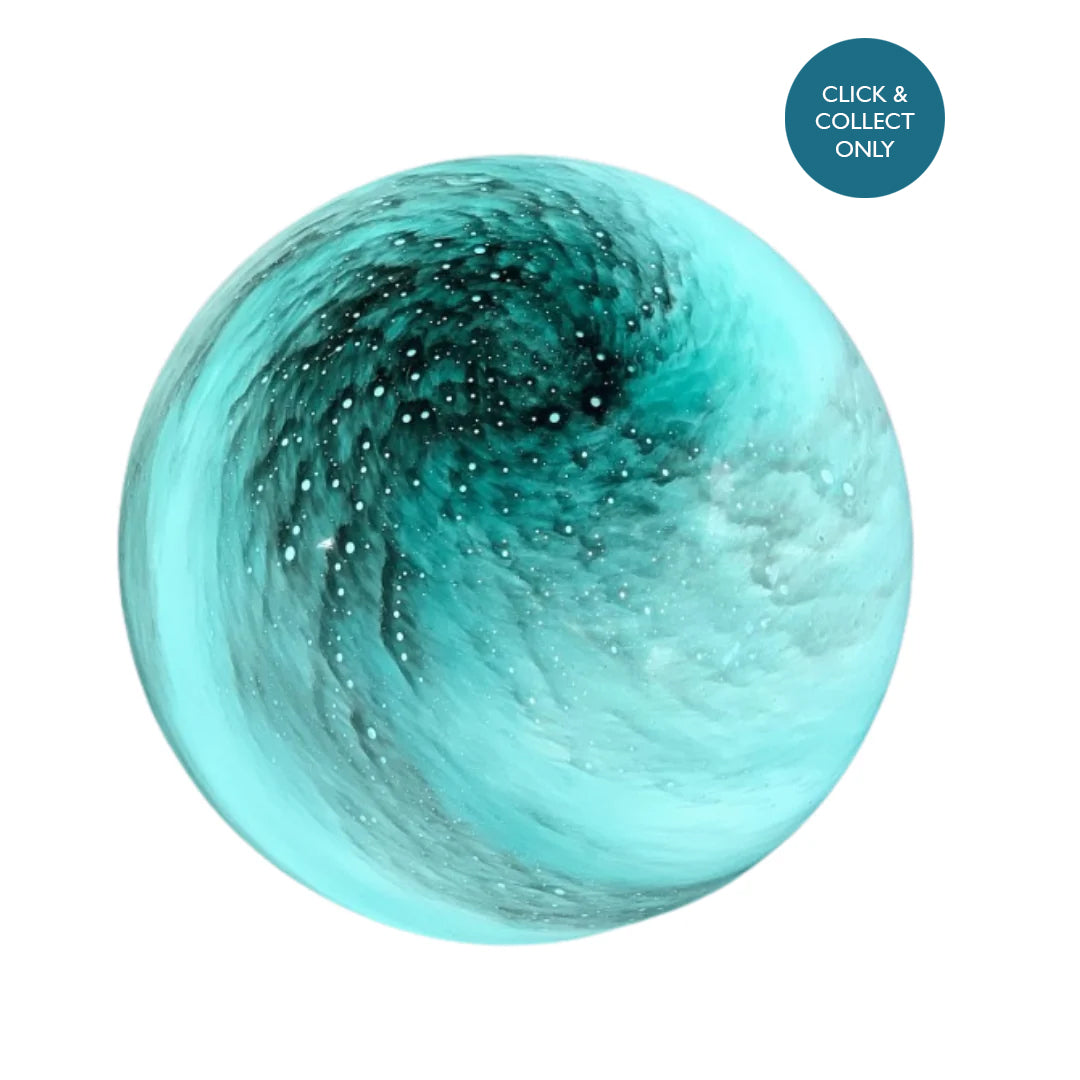 Blue XL Planet Glass Lamp