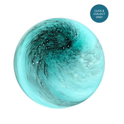 Blue XL Planet Glass Lamp