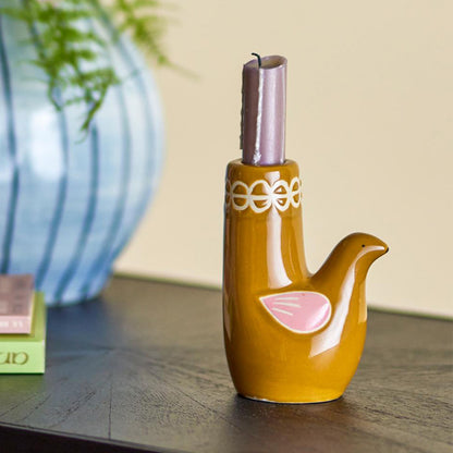 Trudy Brown Candle Holder 