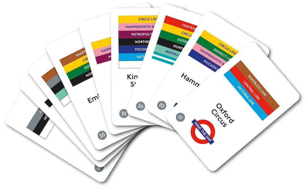 Set of mind the gap playing cards  with colorful design on a white background
