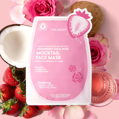 Strawberry Coco Rosé Soothing Biocellulose Mocktail Face Mask