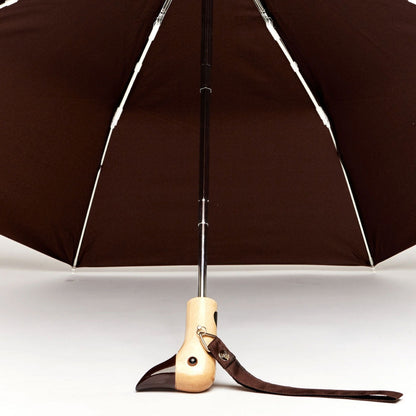 Brown umbrella Open  on a white background