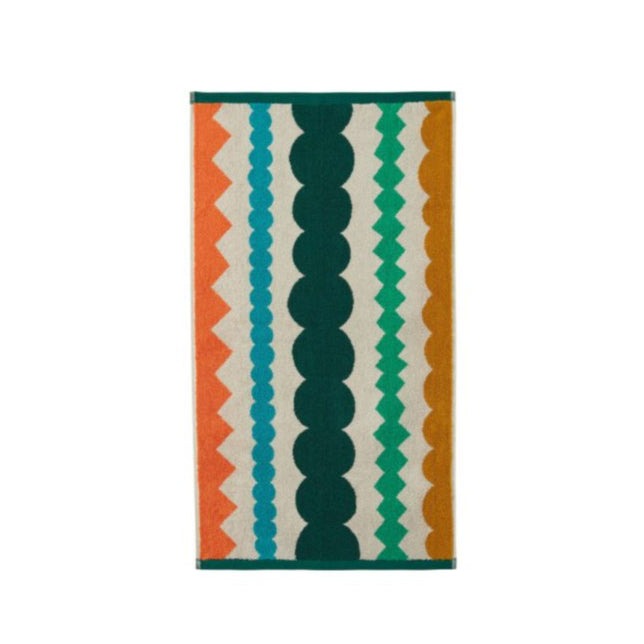 Mixed Fizz Hand Towel 50x90cm, 100% cotton, 600gsm, colorful playful design, ideal for bathroom or gym use, made in Portugal.