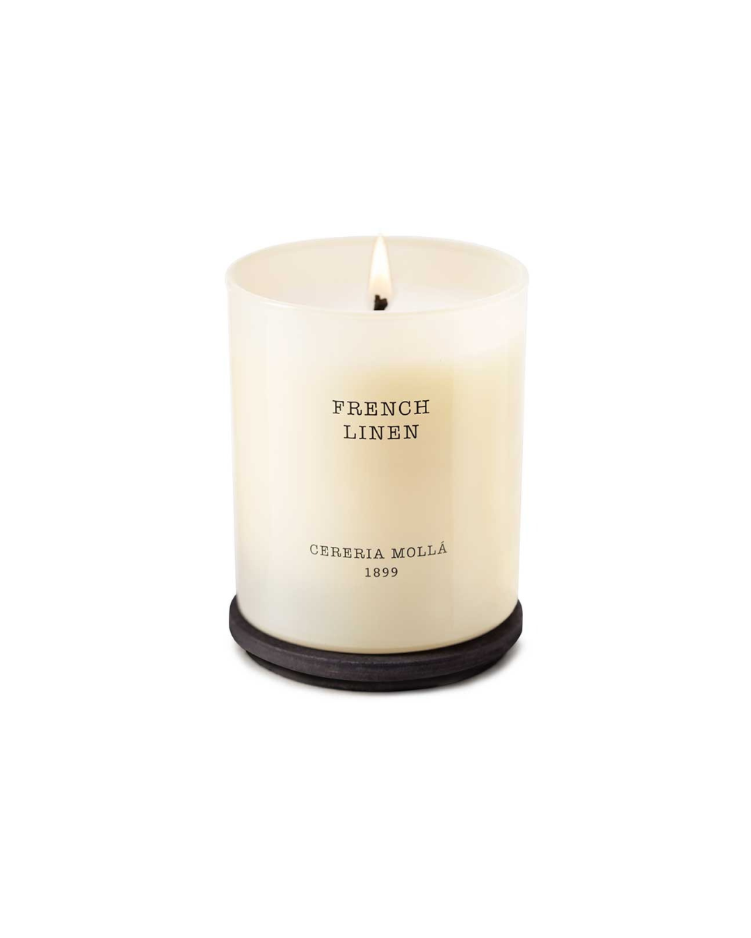  French Linen scented candle – fresh lilies, peonies, and freesias aroma in soy wax candle with natural cotton wick and FSC-certified recyclable packaging