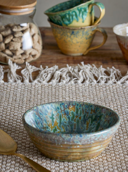 Milani Bowl Green Stoneware
