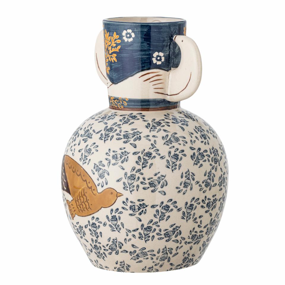 Hezha Vase Birds Blue