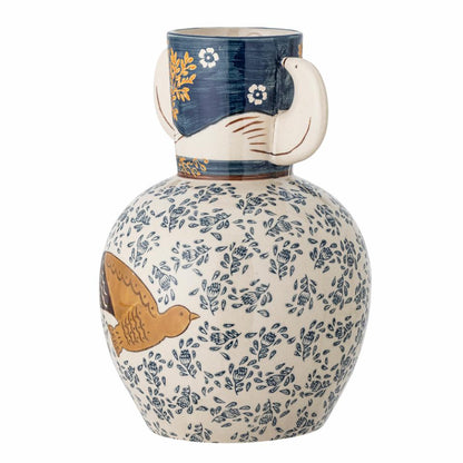 Hezha Vase Birds Blue