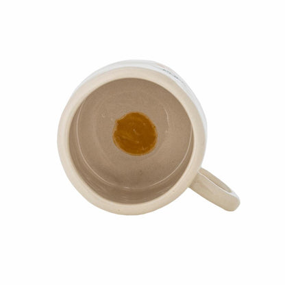 Agnes Stoneware White Cup With Lemon