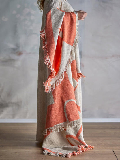 Caya Orange Throw Recycled Cotton