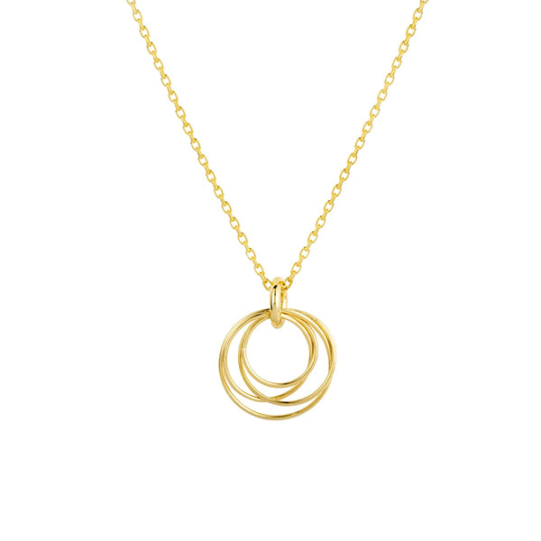 India Gold 18K Plate On Silver Hoop Cluster Pendant