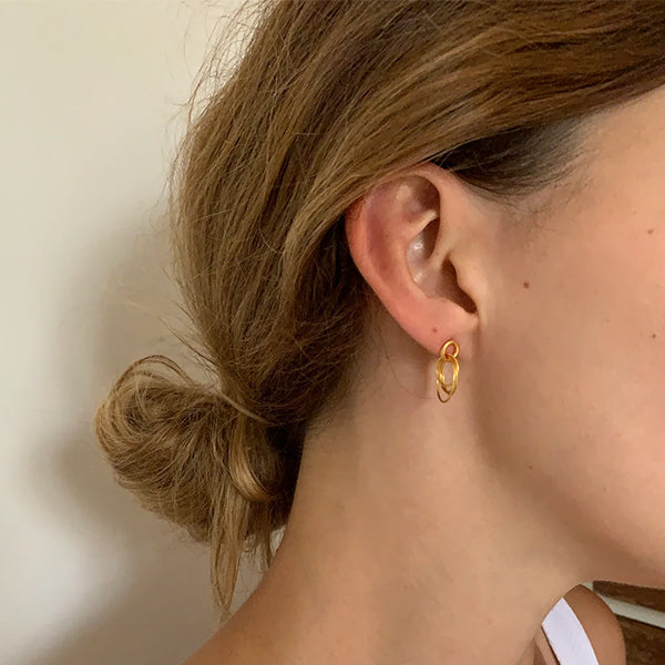 India Gold HoopCluster Earrings