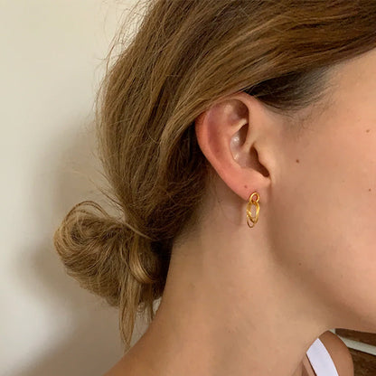 India Gold HoopCluster Earrings