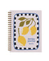 Recipe journal with lemon design on a white background
