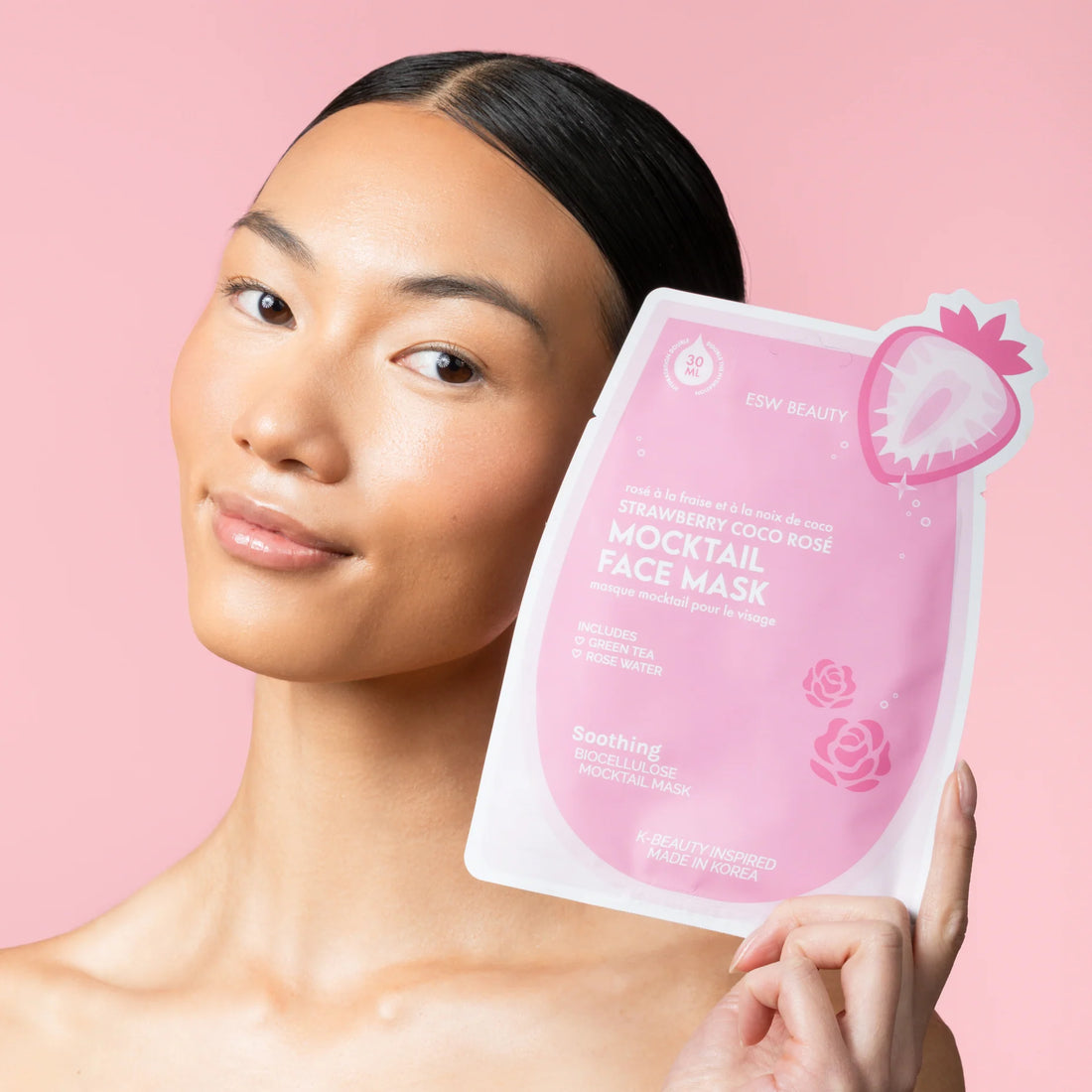 Strawberry Coco Rosé Soothing Biocellulose Mocktail Face Mask