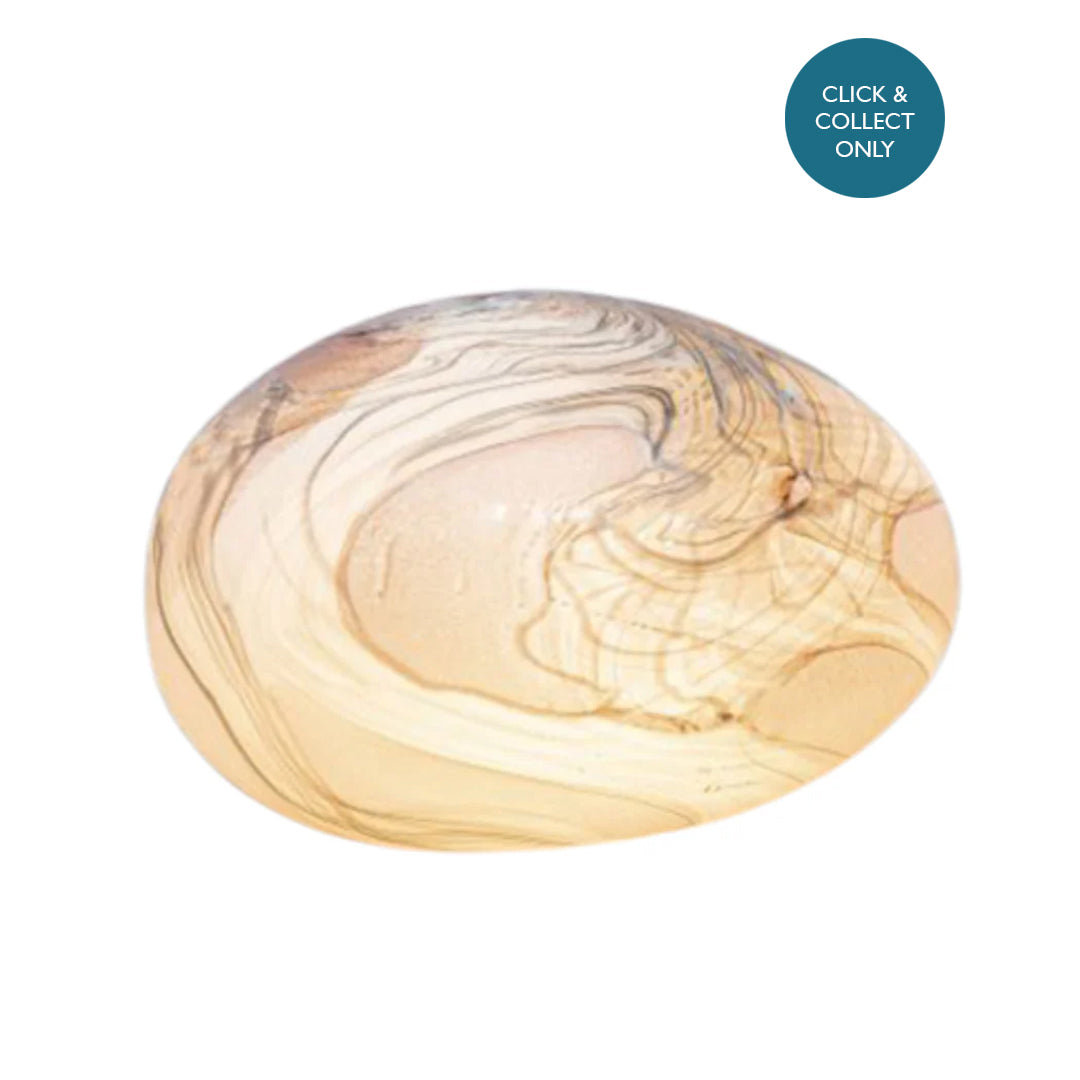 Pink Calacatta Pebble Glass Lamp 20cm