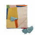 Colorine Throw made of recycled cotton with colourful woven pattern and tassels