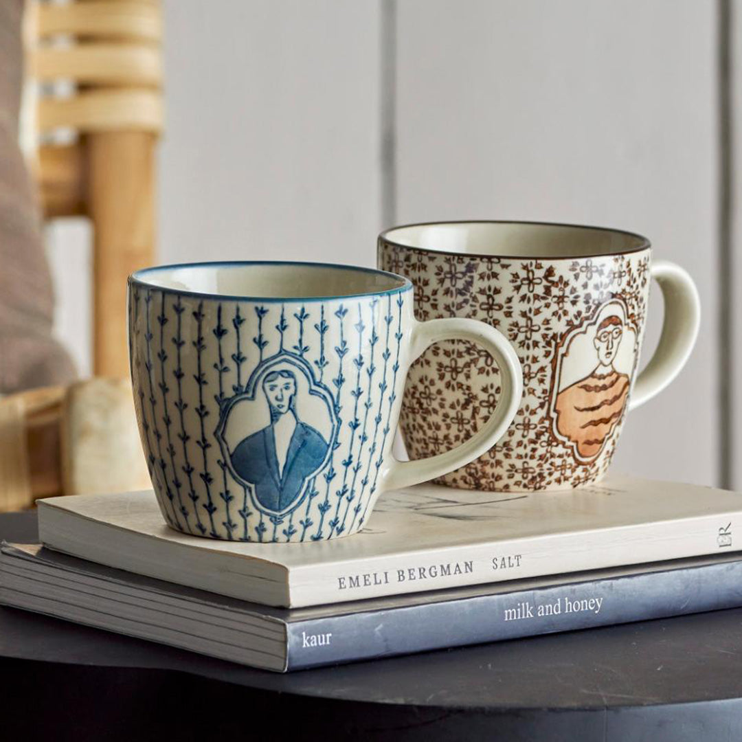 Blue &amp; Brown Tonia Cup Stoneware