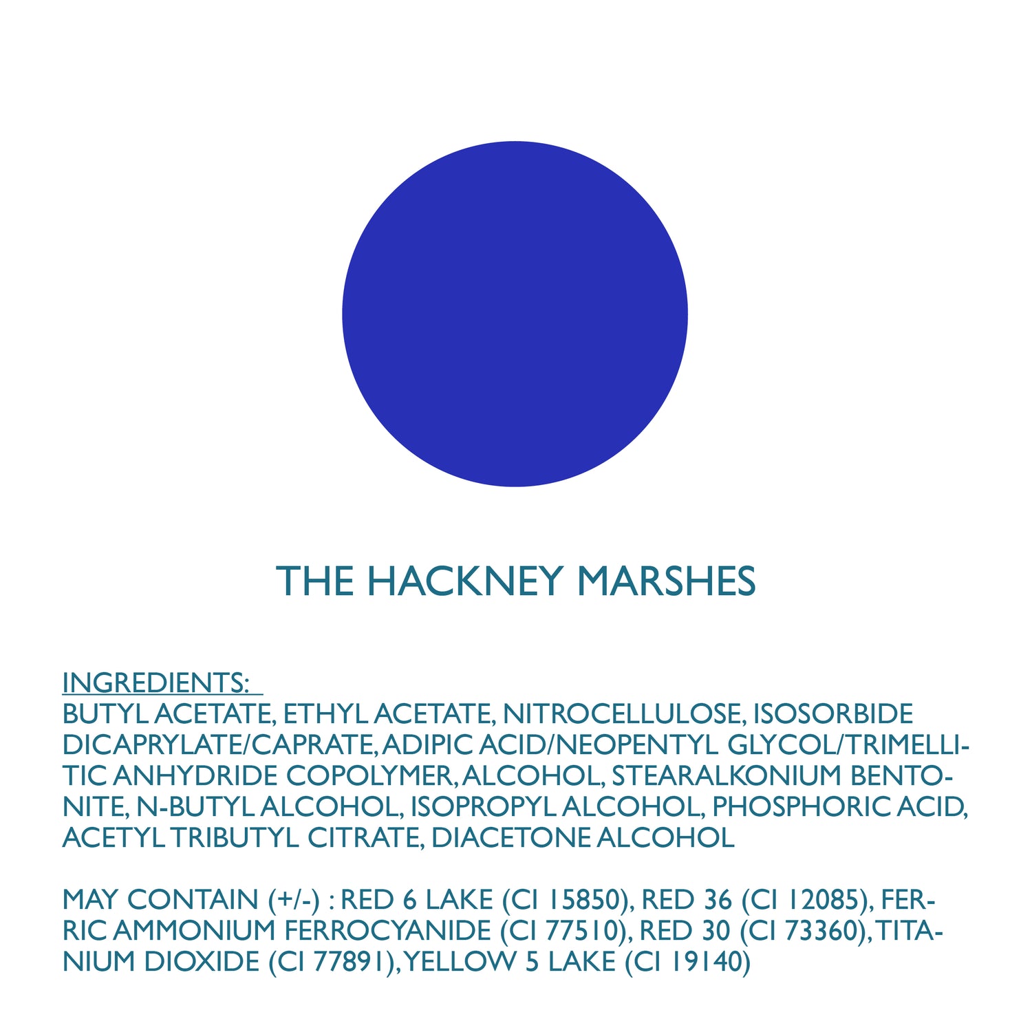 The Hackney Marshes - Electric Blue Vegan Nail Polish