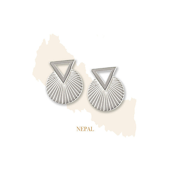 Nepal Art Deco Stud Earrings