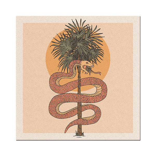 Palm &amp; Snake Unframed Print