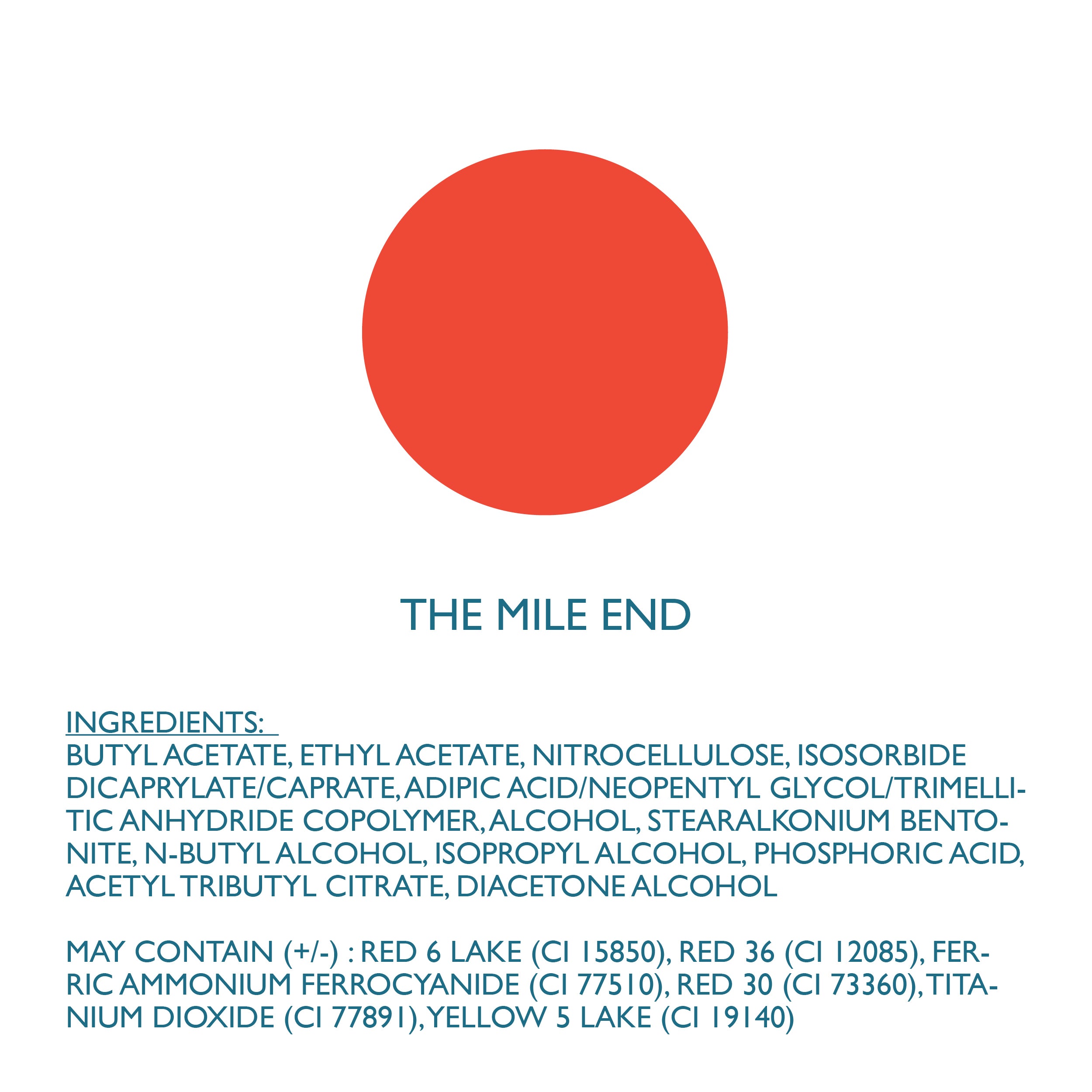 The Mile End - Bright Red Vegan Nail Polish