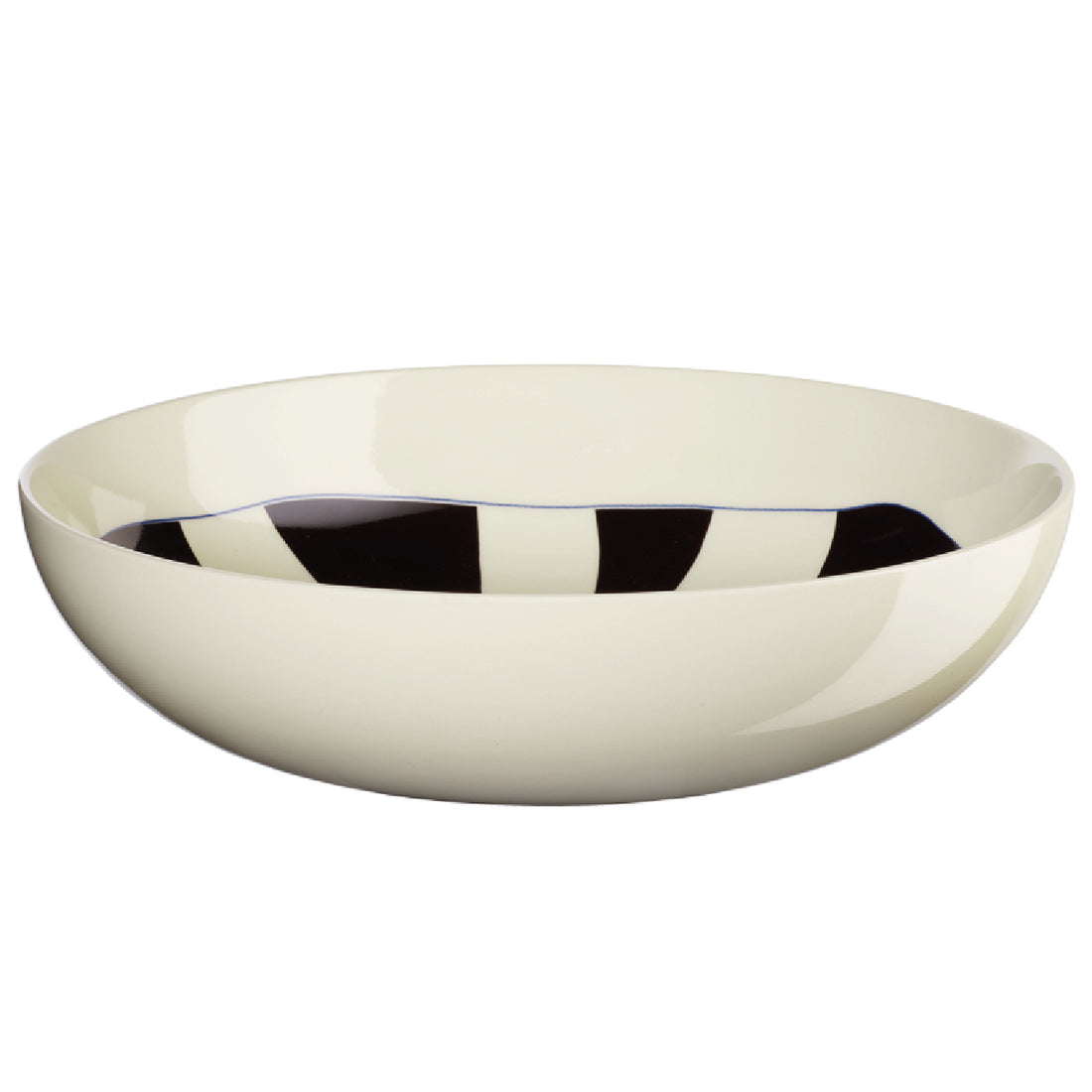 Stoneware Natural &amp; Black Chapiteau Salad Bowl