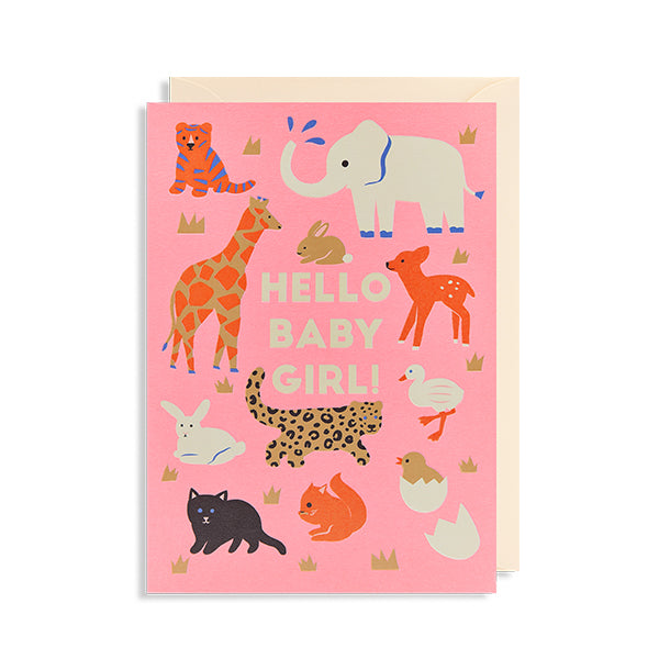 Hello Baby Girl Card