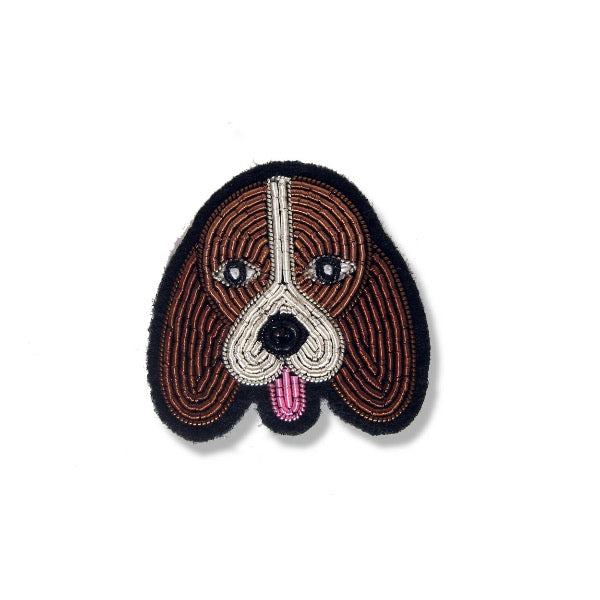 Beagle Hand Embroidered Brooch