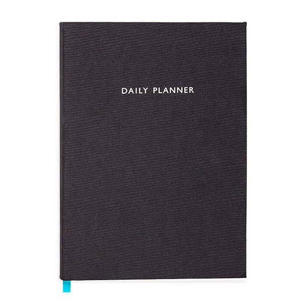 Soft Cover Black Undated Daily Planner