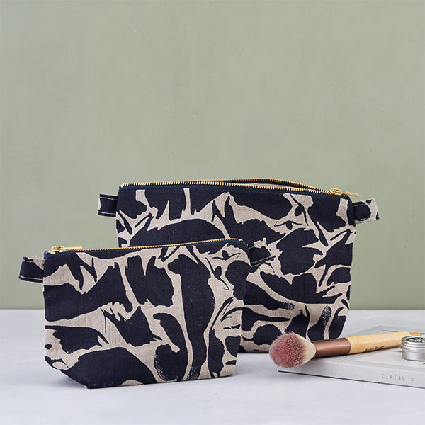 Toiletry Bag Printed Blue Navy