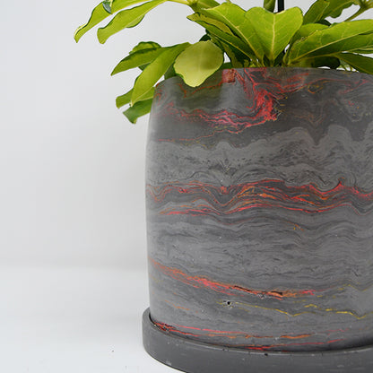 Handmade Etna Plant Pot with Saucer