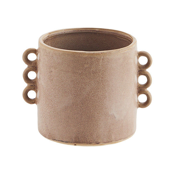 Stoneware Flower Pot With Ruffles