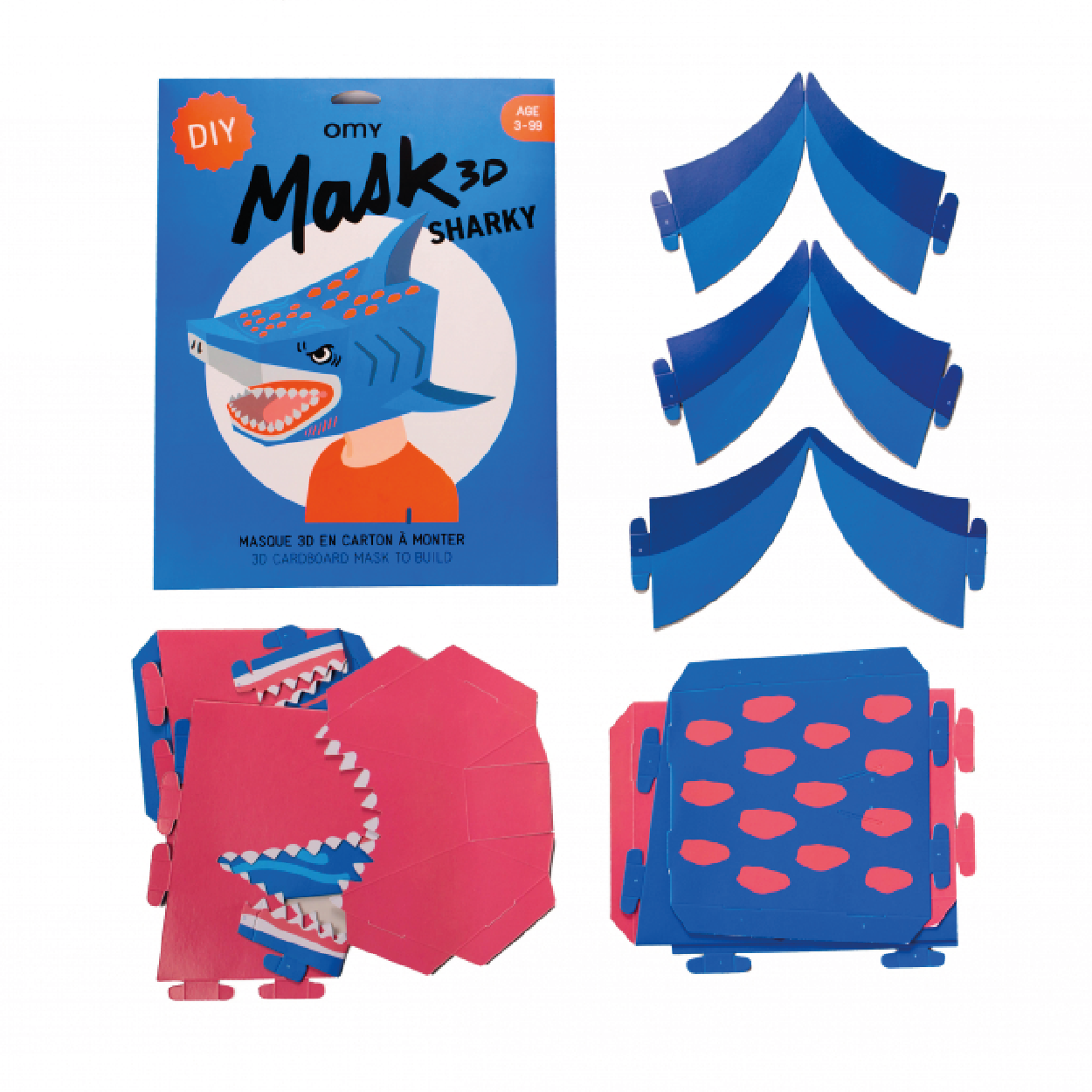 Sharky 3D Cardboard Mask
