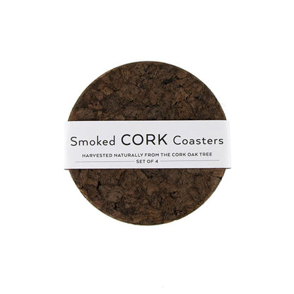 Smoked Cork Round Coaster