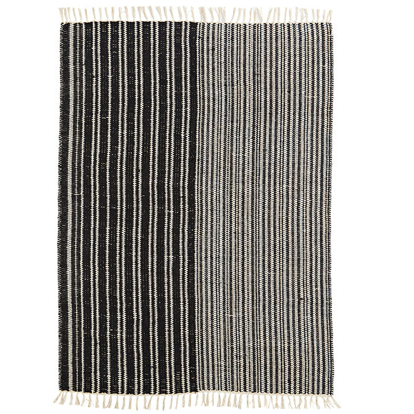 Handwoven Striped Cotton Rug