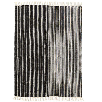 Handwoven Striped Cotton Rug