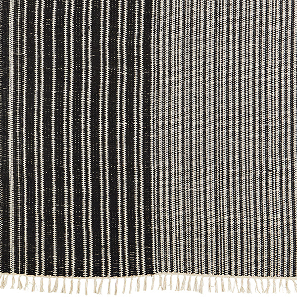 Handwoven Striped Cotton Rug