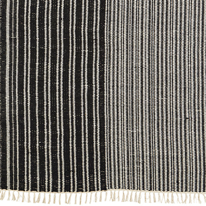 Handwoven Striped Cotton Rug