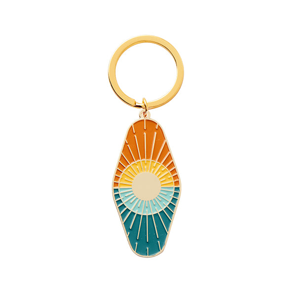 Sea and Sun Enamel Handmade Keychain