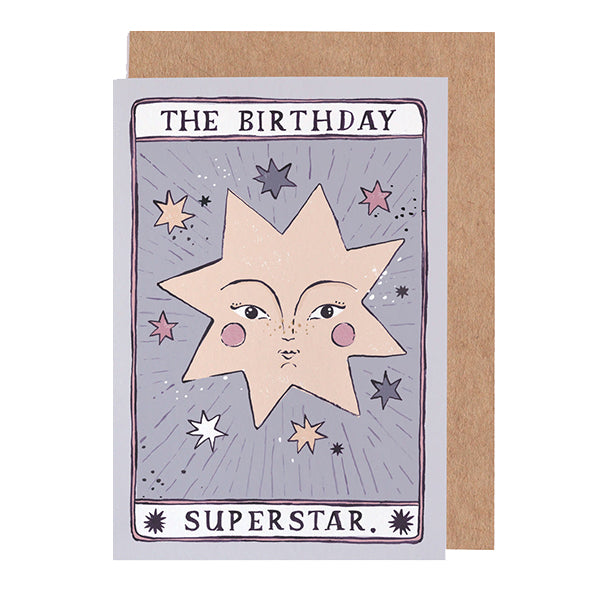 Tarot Super Star Birthday Card