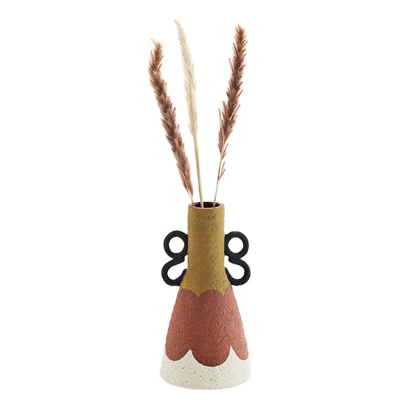 Hand Painted Terracotta Vase with Handles