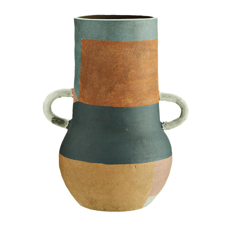 Multi Colour Layers Terracotta Vase
