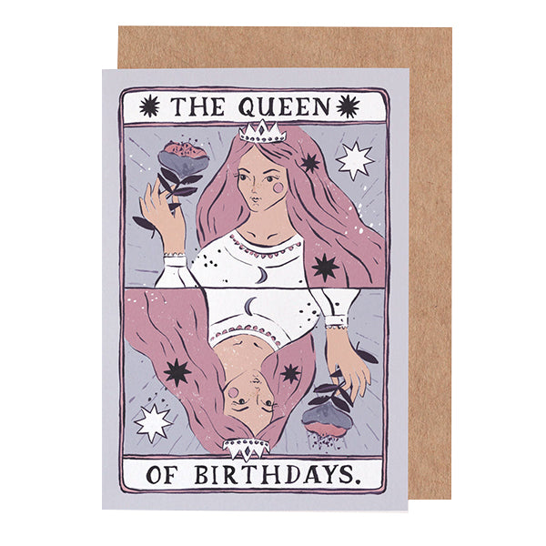 Tarot Style Queen Of Birthdays Card