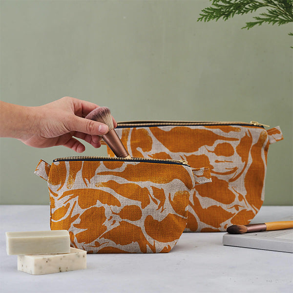 Toiletry Bag Printed Yellow